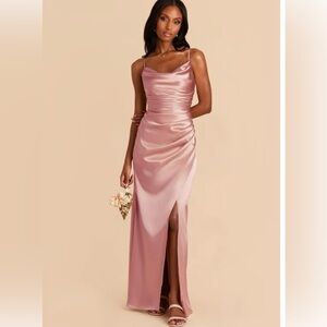 Birdy Grey Lydia Shiny Satin English Rose Dress XS NWT